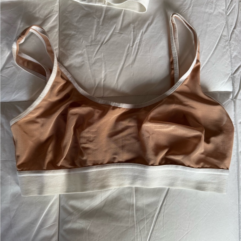 Negative Underwear Sieve Bra top buff & white